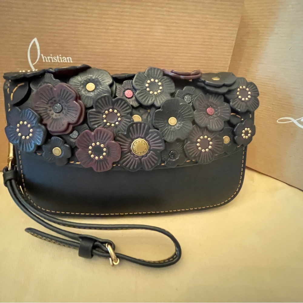 Coach Wristlet or Crossbody  Wallet with unbranded Bronze Chain 😍 Clearance